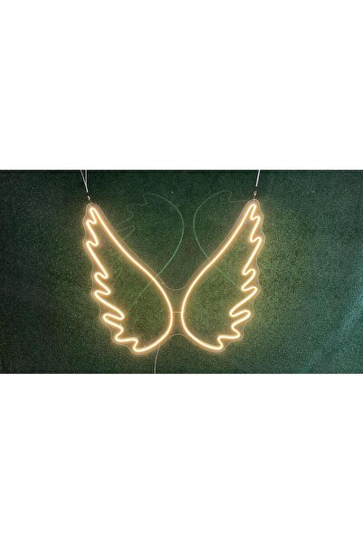 AB HOME Melek Kanadı Neon Tabela Tek Gün ışığı Adaptör Dahil 60X50 cm