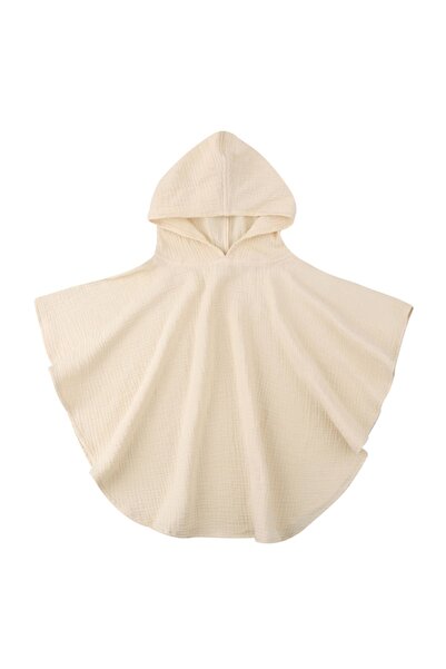 REDQUIT Prosop de baie pentru copii din muselină, 65x74 cm, bej