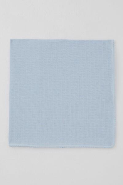 Breeze Newborn Baby Muslin Blanket Self-Patterned Standard, Light Blue