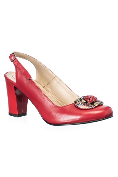 Catinca Shoes Women's leather sandals – Red – F 5 R