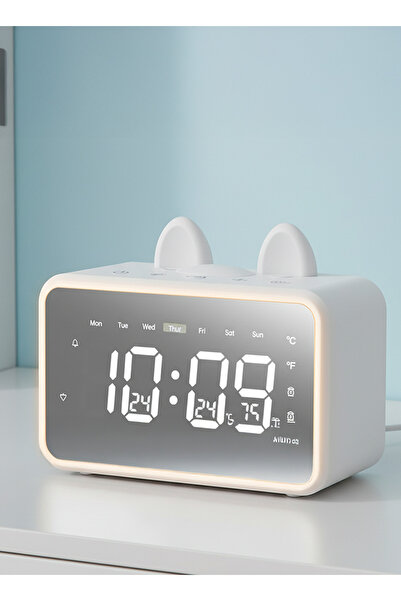 Generic Smart Bluetooth Audio Alarm Clock Speaker – Dual Alarm, HD Display, Night Light