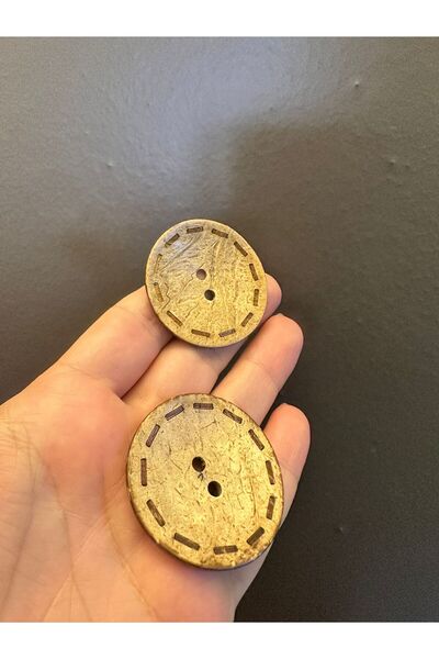 Gönülden Tasarım 2 Piece Bamboo Button Set 4 cm