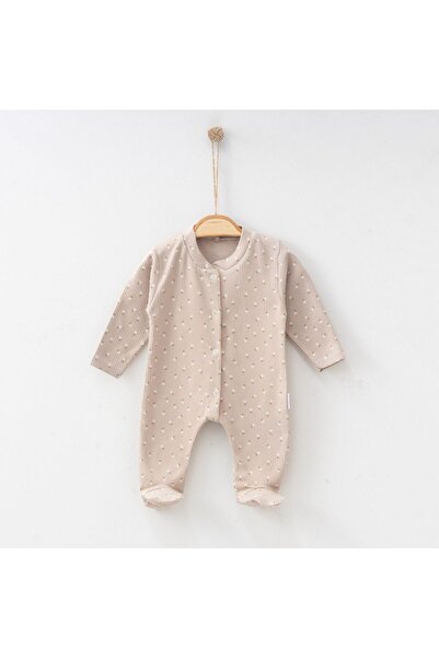 mini mia 2-Piece 100% Cotton Newborn Romper Set with Booties and Snap Fasteners