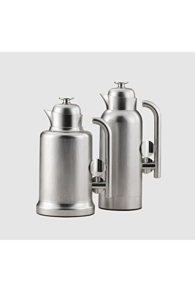 ALSAIF ✨ Sandra Thermos Set from Al Saif – Matte Silver (2 pieces – 1 liter) Lasting luxury for every occasion ✨