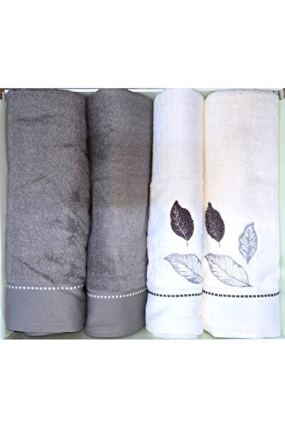 Özdilek Folha De Ouro antracit-krem set za mrave (hamam set)