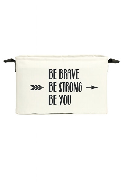 HomyJRs 6-Piece Be You White Closet Laundry Children's Room Toy Organizer Folding Storage Basket 37X27X