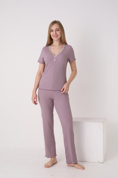 Cotpark Women's 100% Cotton Stretch Fabric Pajamas Set 14724