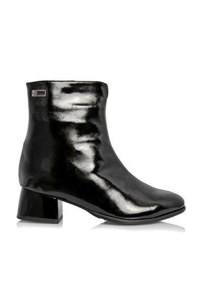 Catinca Shoes Ghete de damă din piele până la gleznă – NEGRU BRĂCUT – G 77 NL