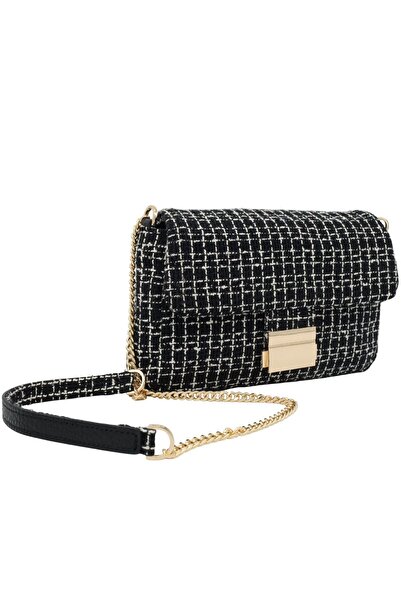 Meskanto Tweed Chain Shoulder Bag