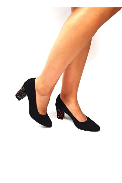 Catinca Shoes Pantofi de damă din piele naturală – Antilopa neagră cu pătrate...