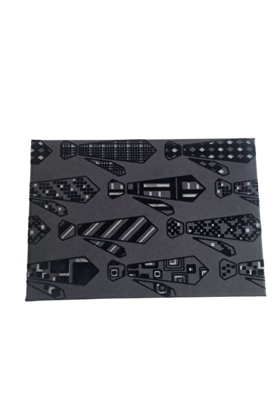 DODOMAR 16×24×6.5 cm Velvet Textured Tie Visual Black Background Luxury Men's Special Gift Box