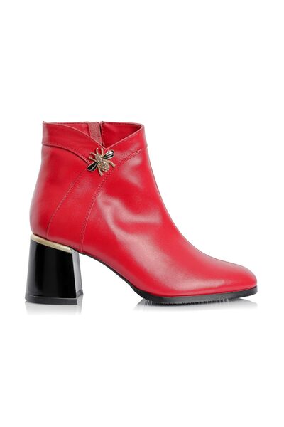 Catinca Shoes Women's leather ankle boots - RED BOX - G 441 RB