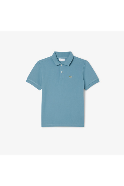 Lacoste Pique Printed Çocuk Mavi Polo