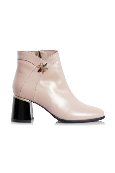 Catinca Shoes Ghete din piele naturală pentru femei – NUDE BOX – G 441 N