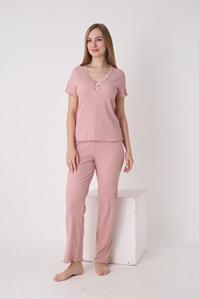 Cotpark Women's 100% Cotton Stretch Fabric Pajamas Set 14724