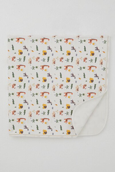 Breeze Newborn Baby Blanket Baby Zoo Standard, Ecru