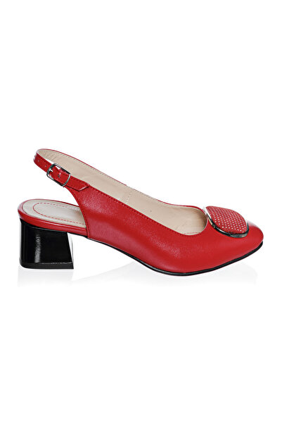 Catinca Shoes Sandale de damă din piele naturală – CUTIE ROȘIE CU BULINE ALBE...