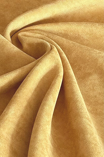 ASDİVA Cozy Suede Textured Plain Punch (Punch) Style Decorative Throw Pillow Cover with Optional Sizes - Mustard