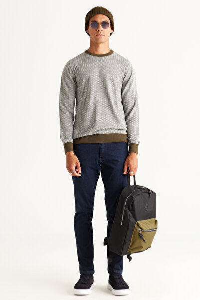 ALTINYILDIZ CLASSICS Πλεκτό πουλόβερ με λαιμόκοψη με κανονική εφαρμογή, χωρίς γκριασμένο χρώμα