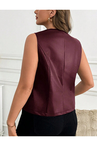 Sheya Shein vest, cherry red