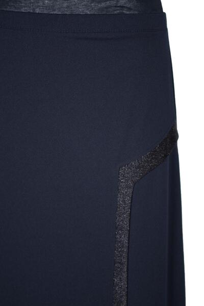 Hermevsim Fusta Talia pentru femei Hesna, mărime mare, cu căptușeală cu sclipici, albastru închis