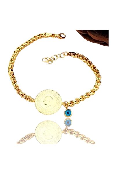 Hakan Güler Kuyumculuk 22 Ayar Yeni Tarihli Çeyrek Altınlı Nazar Boncuklu Güv...