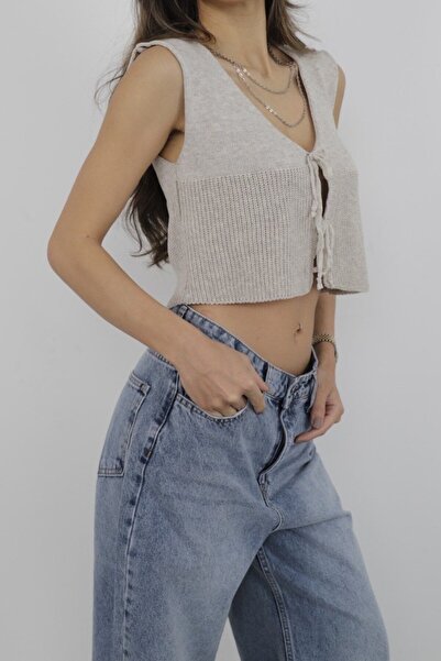 Suziş PANTALONI JEAN PALAZZO ALBASTRU DESCHIS CR8001