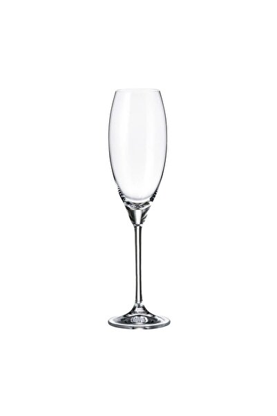 BOHEMİA CRYSTAL Set of 6 Champagne Glasses Crystal Bohemia Carduelis 290 ml -...