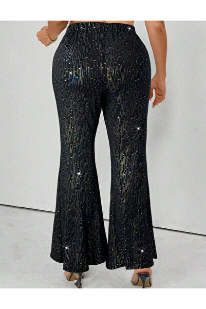 Sheya Pantaloni Shein Curve+, negru