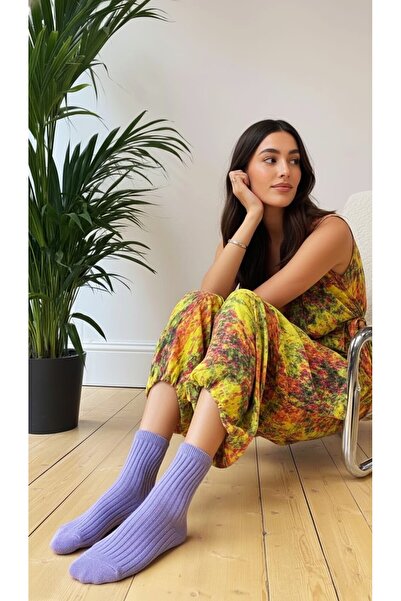 LAGRANZE Μάλλινες μαλακές πολύχρωμες γυναικείες κάλτσες