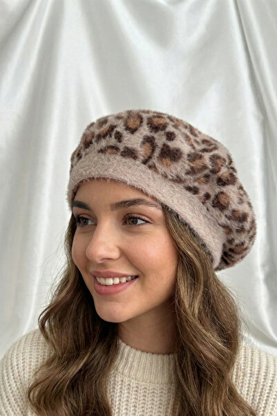 Modex Soft Texture Leopard Pattern Painter Beret