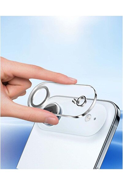 Generic Glass Camera Protector Sticker Compatible with iPhone Air Camera Lens - Transparent/Black