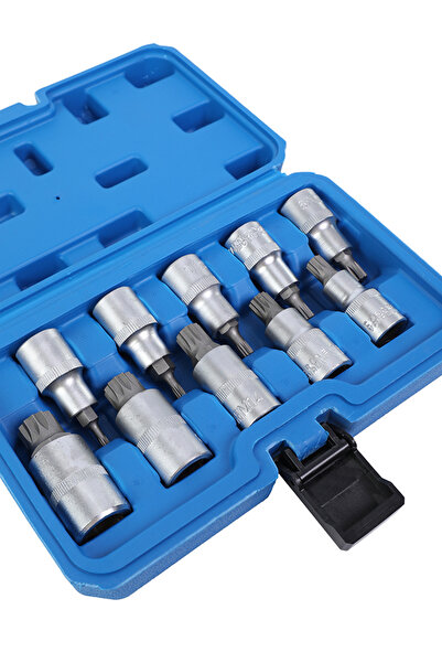Lawazim Triple Square Spline Socket Bit Set 10pcs - Automotive Bit Kit