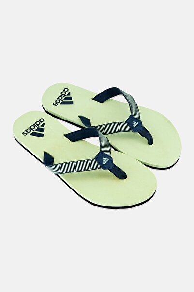 adidas Women Brand Logo Slip On Slides, Light Green