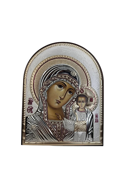 SLEVORI Icoană din argint Mamă și copil 16 x 20 cm