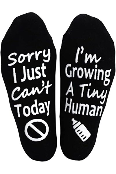 TERRIFI Pregnancy Gift - Bamboo Socks "Growing A Tiny Human", Non-Slip, Breat...
