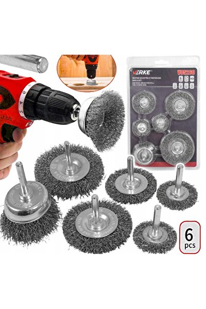 VERKE Set 6 perii sarma inox pentru bormasina,
