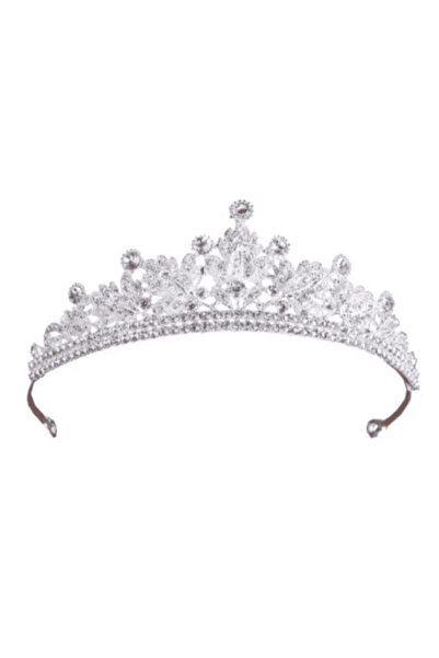 CRM Diademă elegantă de cristal pentru mireasă - Prețioasă, Argintie