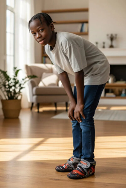 GEZER Soft Non-Slip Sole Velcro Nursery, Kindergarten and Home Slippers