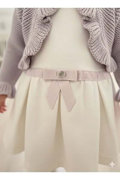 Csp Cassiope Knitwear Bolero + Velvet Dress 3-6-9-12-18 Months