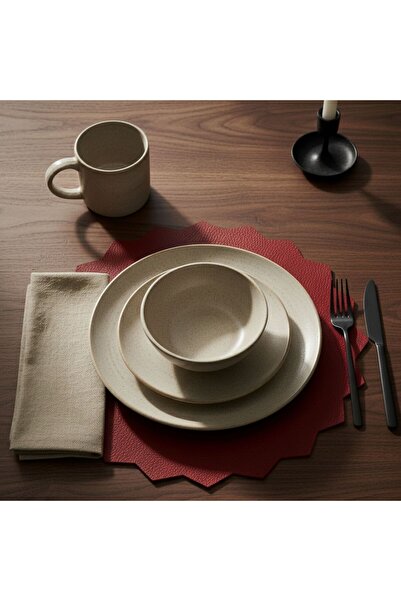 Grand Fine Art 2 Pieces Leather American Doily-Easy to Wipe Supla-33X33 Cm-Rose Thorn Pattern