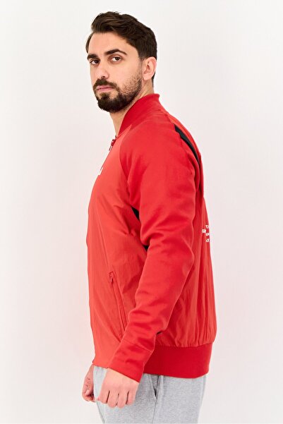 adidas Men Sportswear Fit Long Sleeve Training Jacket, Red