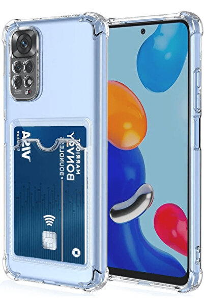 OSG Xiaomi Redmi Note 11 Pro 4G ve 5G Uyumlu Şeffaf Kartlıklı Cüzdanlı Premiu...