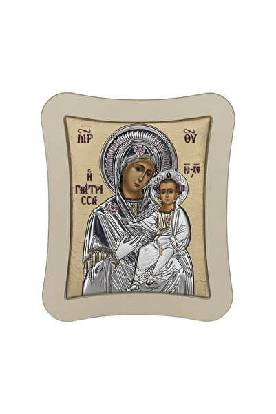 SLEVORI Icoană din argint Mamă și copil 21 x 25 cm