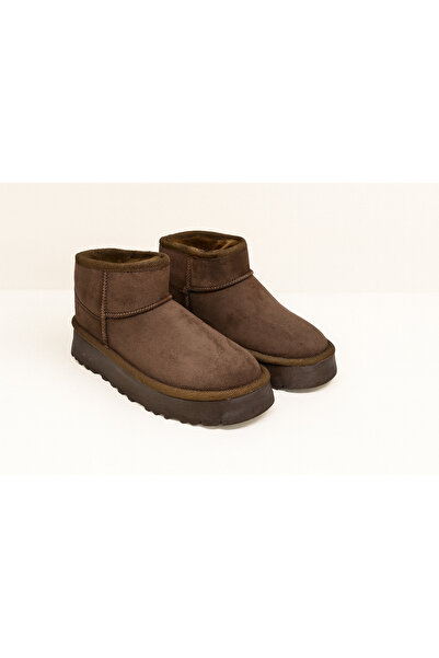 waykon Cizme de damă cu talpă groasă și blană în interior