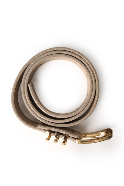 Ecrou Square Buckle Belt Beige
