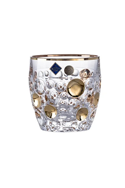 BOHEMİA CRYSTAL Set of 6 Bohemia Lisboa crystal glasses 300 ml gold-transparent