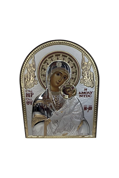 SLEVORI Icoană din argint Mamă și copil 16 x 20 cm