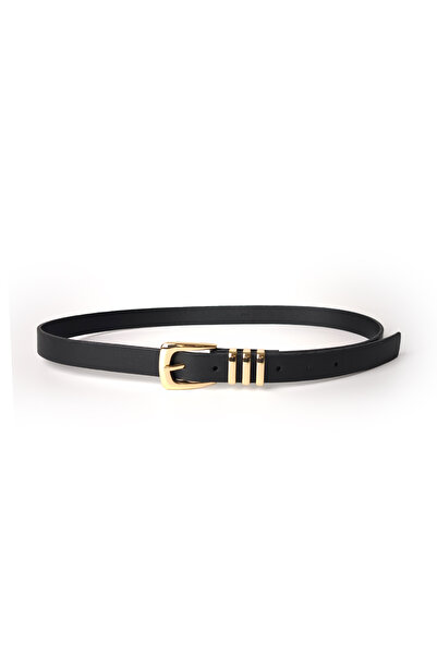 Ecrou Square Buckle Belt Black