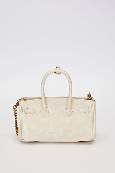 Levidor Mink Long Pearl Strap Shoulder Bag